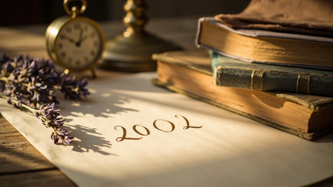 Numero 20 02 stilizzato su sfondo tenue con dettagli dorati, riferito al significato nella numerologia