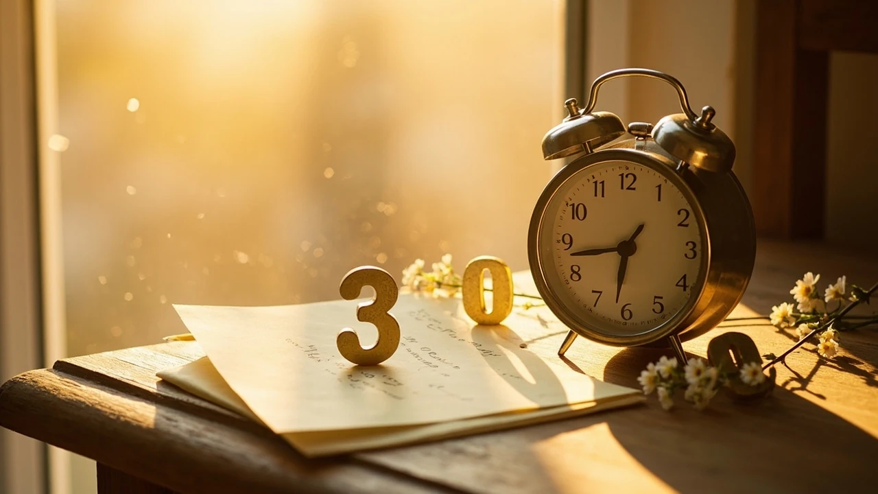 0330 significato angelico illustrato con una sveglia luminosa e numeri dorati